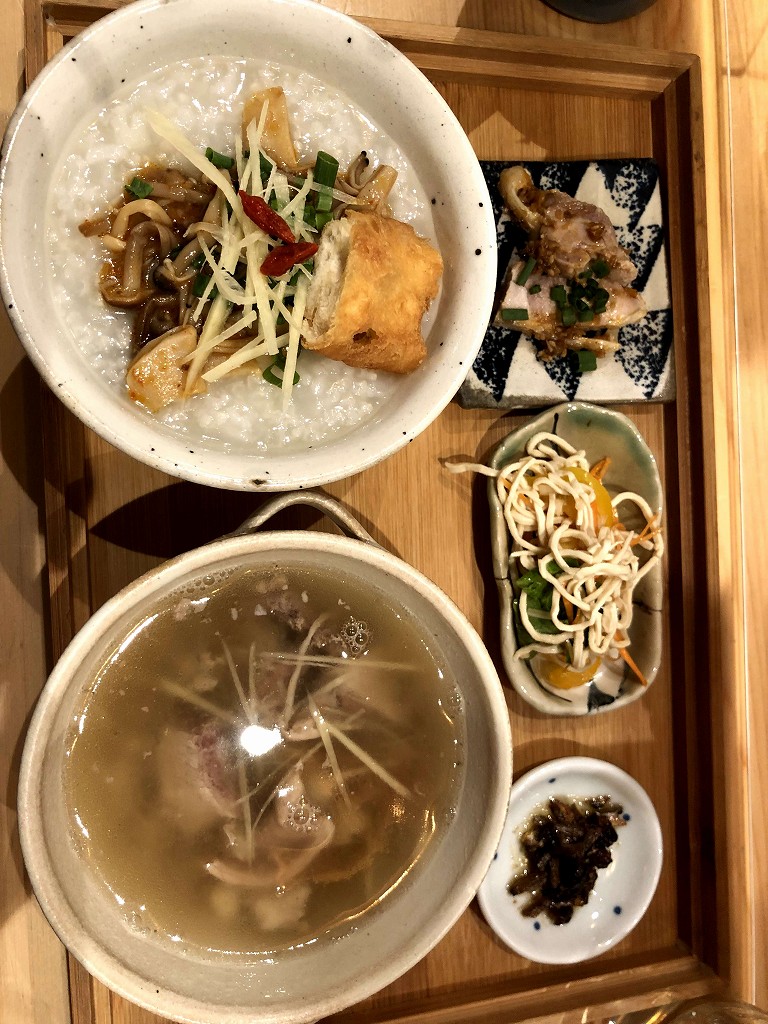 鎌倉の「叙序圓」（jojomaru）の薬膳スープと肉きのこ粥