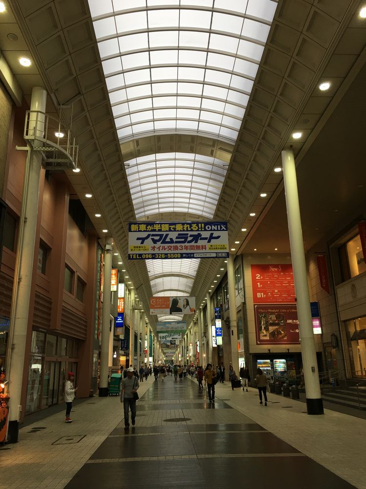 熊本市の上通りアーケード