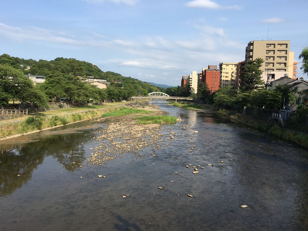 浅野川大橋から上流方面