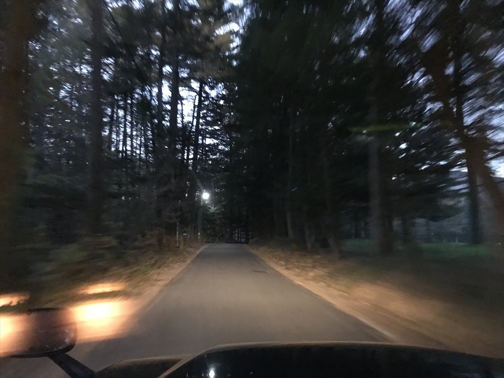 軽井沢の別荘地の道路