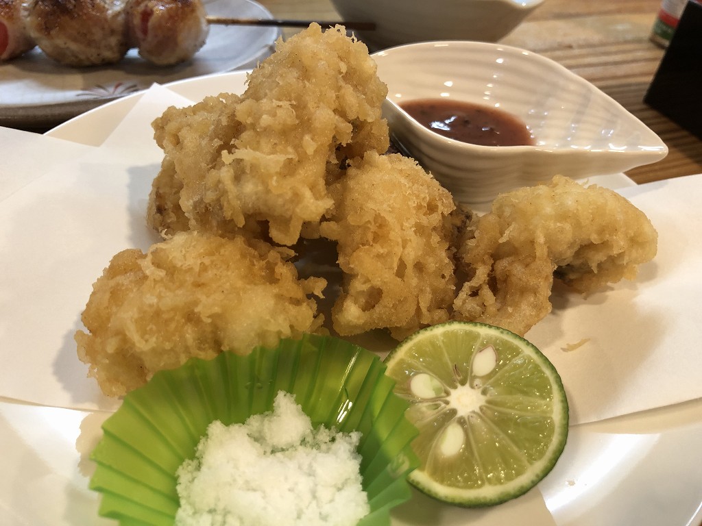 鹿嶋市の酒味せ 堀田の鱧のフライ