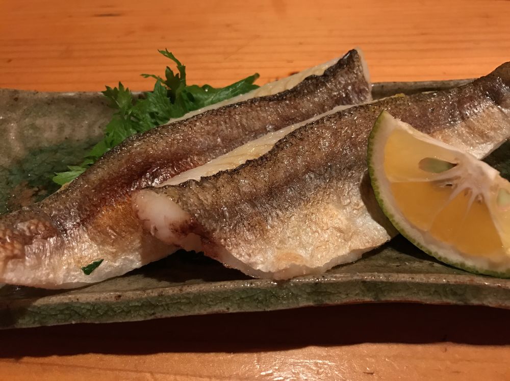 すし善のカマスの塩焼き