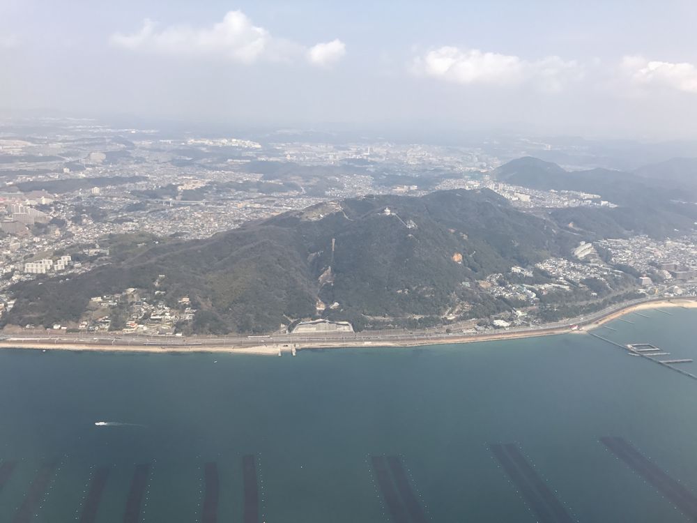 飛行機から五色塚古墳