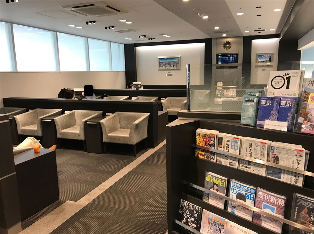 神戸空港のラウンジ神戸の座席配置1