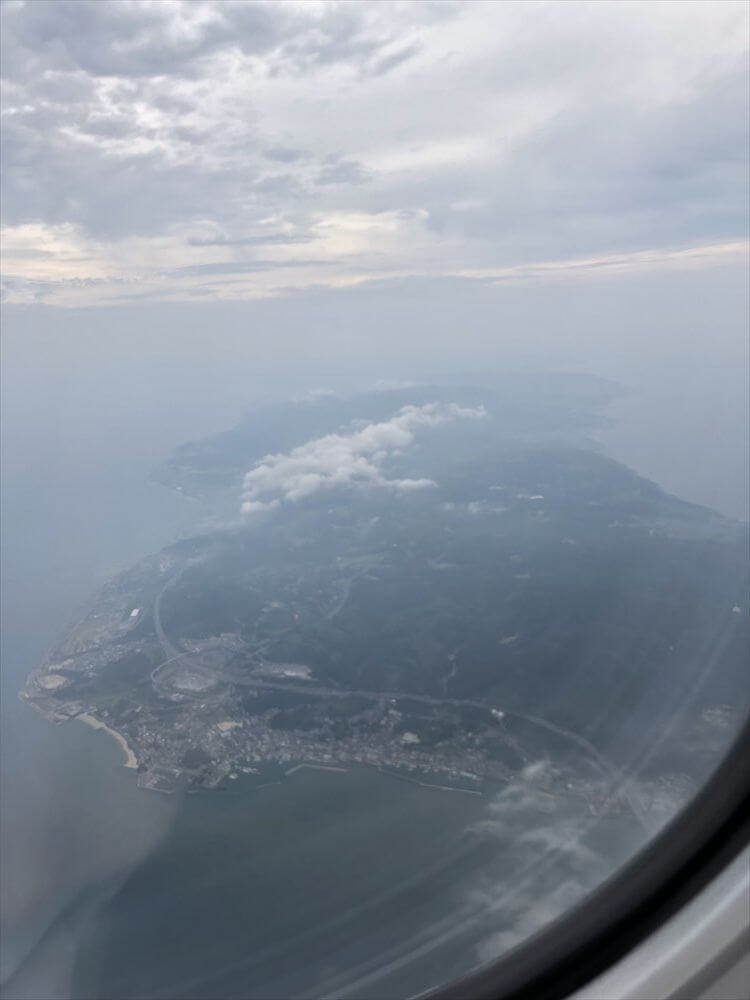 スカイマーク112便からの淡路島