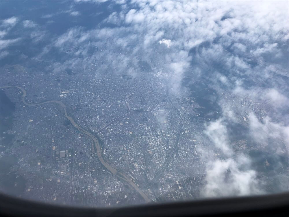 スカイマーク112便からの京都