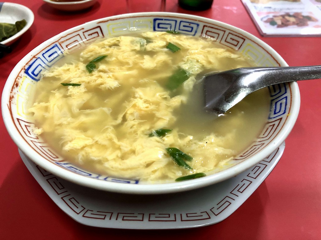 元町の「青葉」の卵スープ