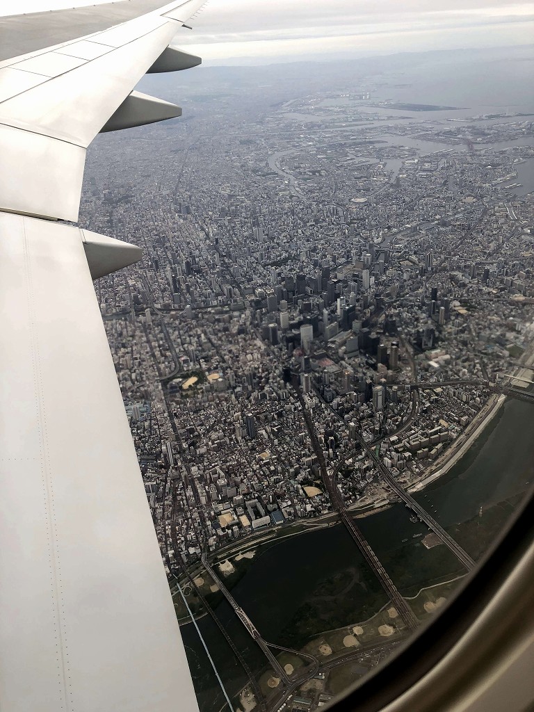 離陸するANA34便