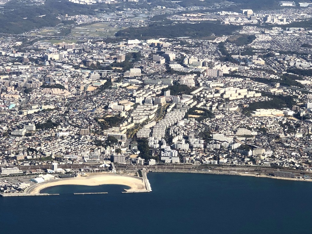 スカイマーク103便から狩口台団地
