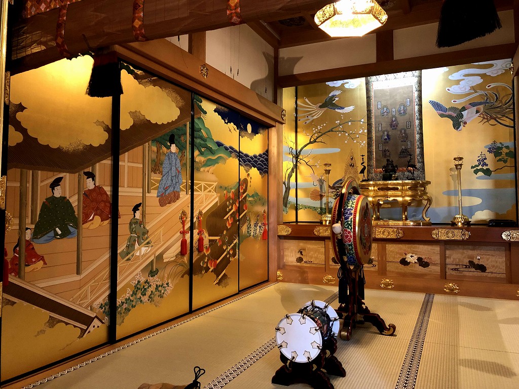 藩架山(ませがきさん)現光寺の『源氏物語』の襖絵1