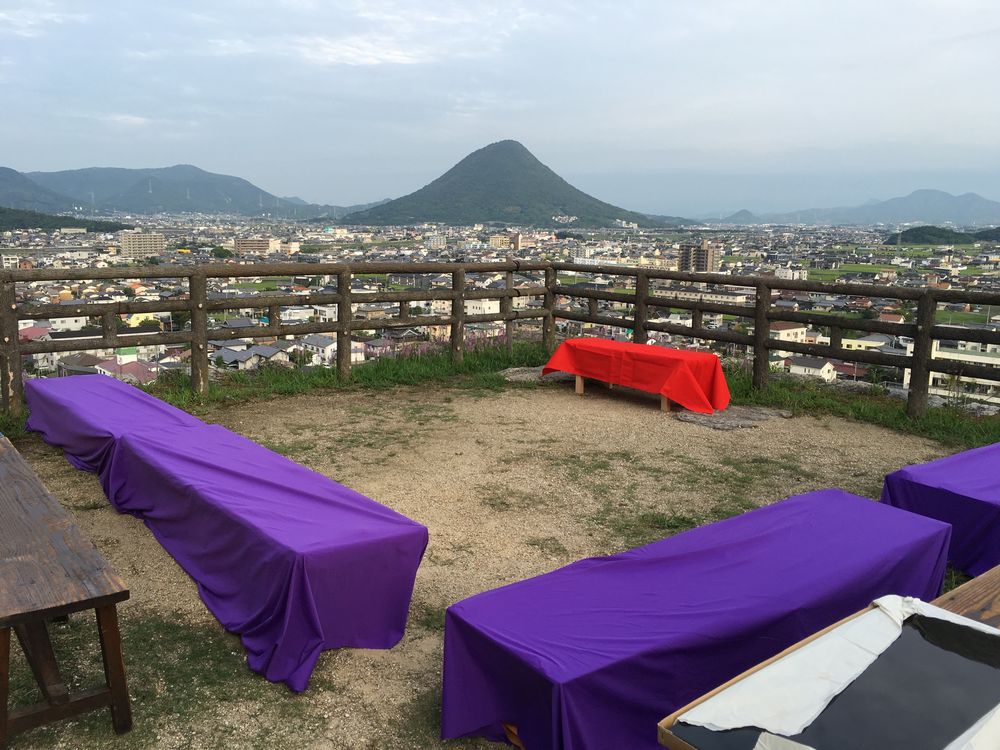 丸亀城の月見櫓から讃岐富士