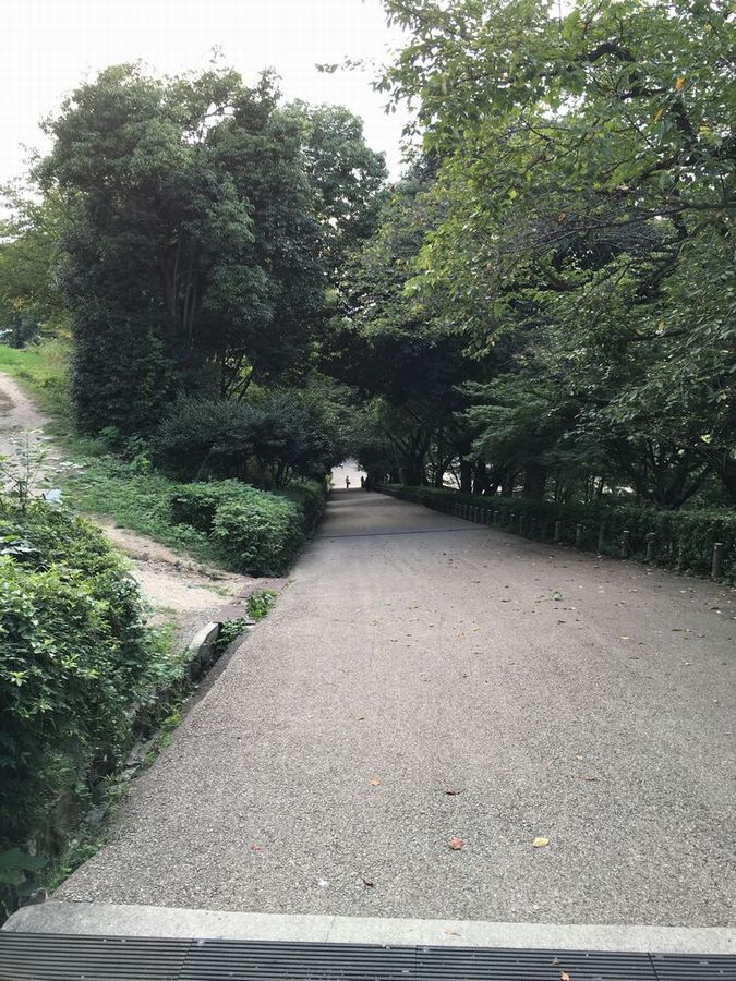 丸亀城の見返坂（下り坂）