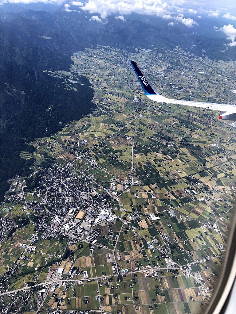 ANA751便から南砺市上空