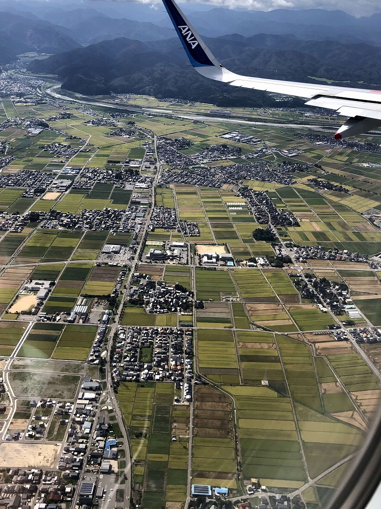 ANA751便から白山市上空