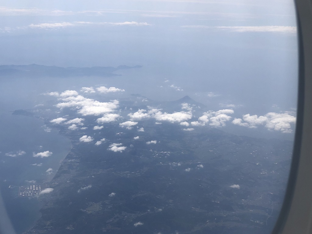マレーシア航空MH89便から開聞岳