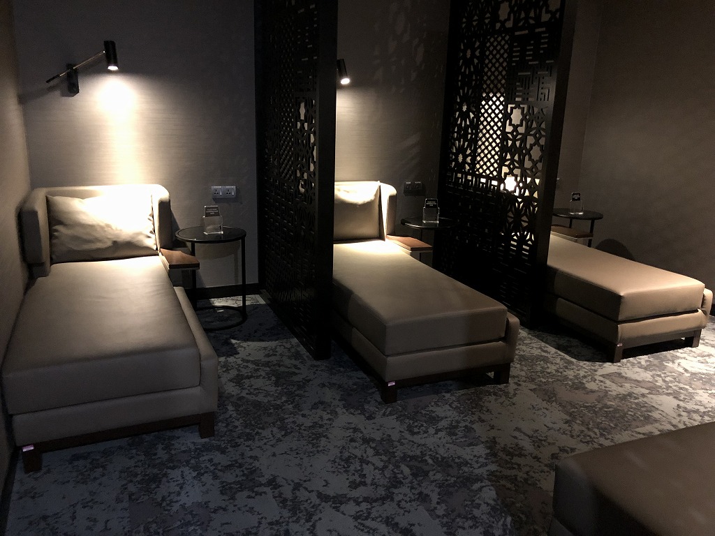 マレーシア航空の「ゴールデンラウンジ」のNAP AREA 3