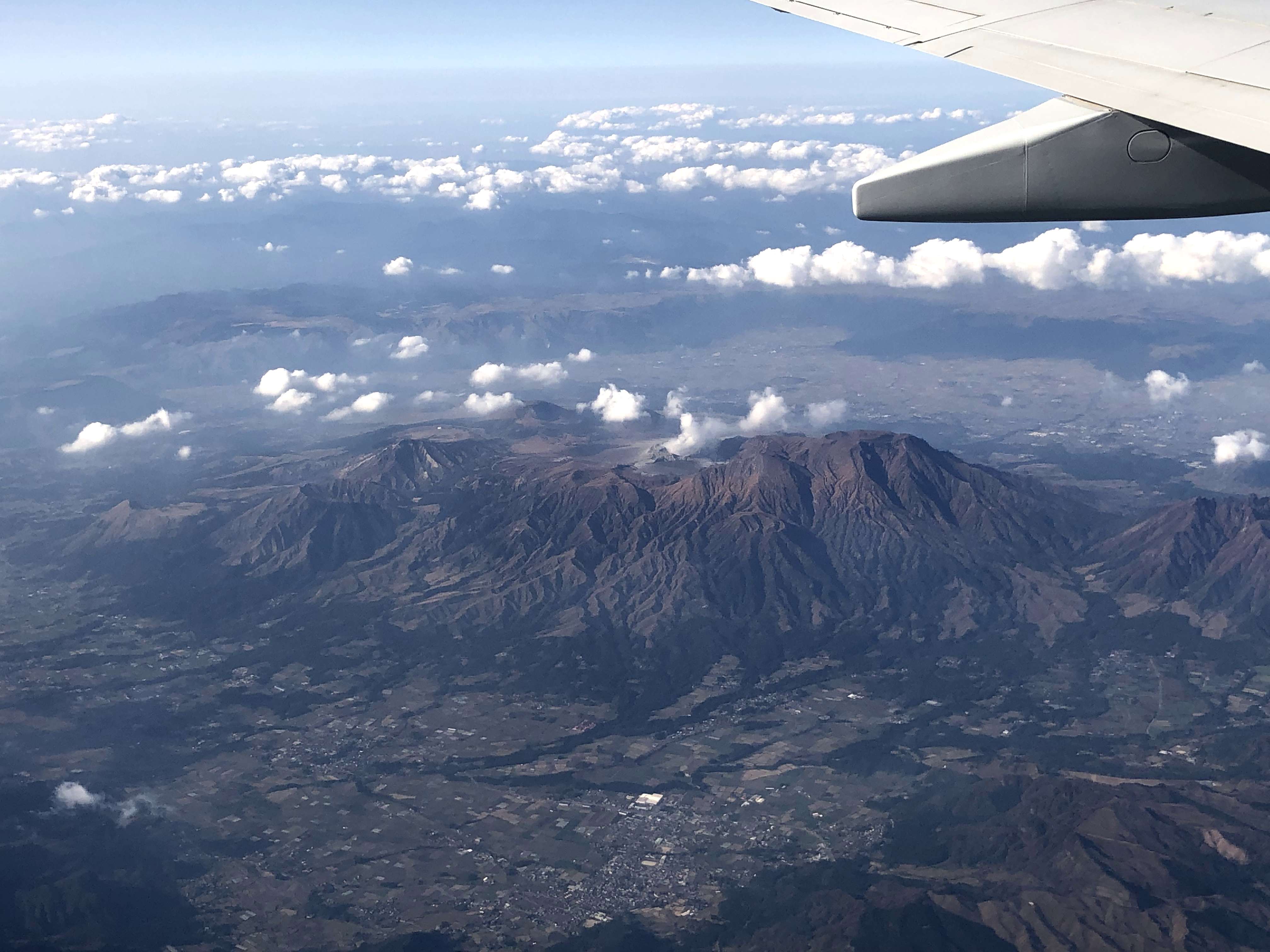 JAL630便から阿蘇山