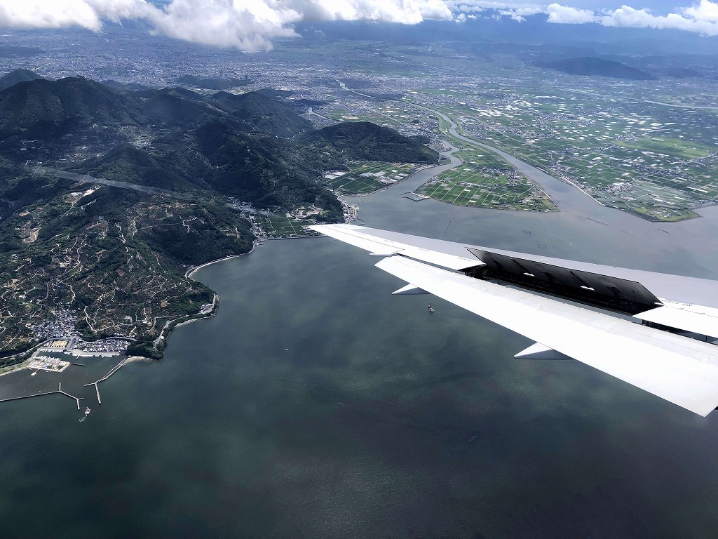 有明海上のJAL627便