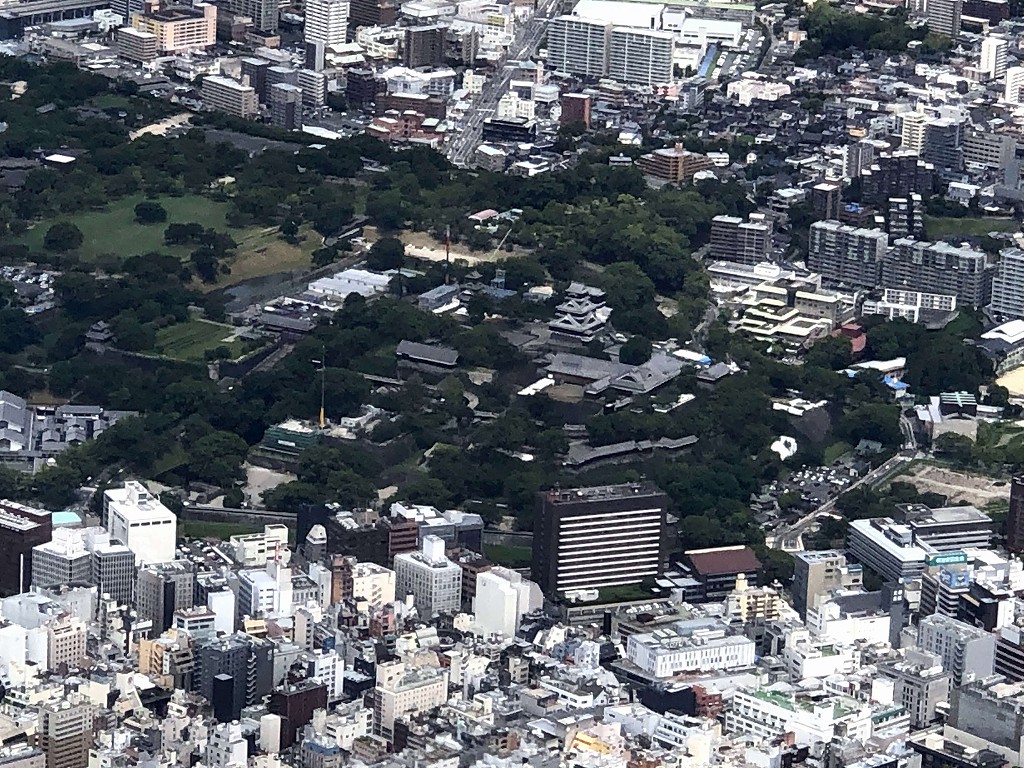 JAL627便から見た熊本空港