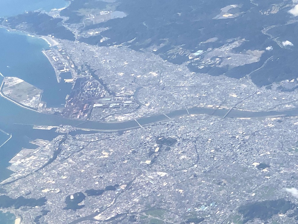 JAL630便から紀の川
