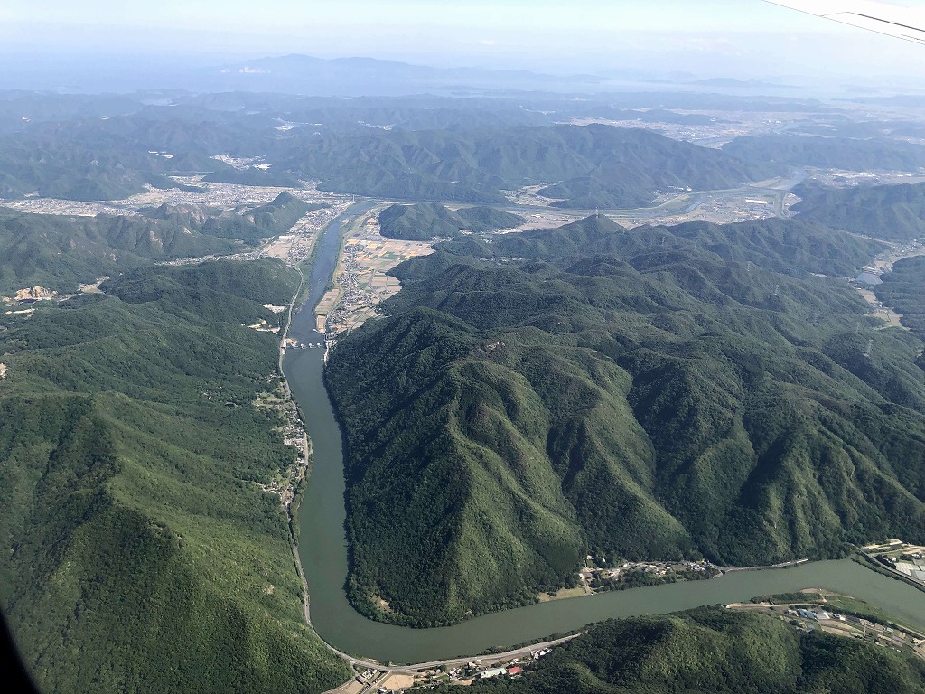 和気郡和木町の河川の曲がり具合