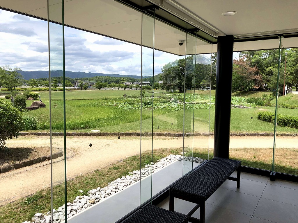 備中高松城址資料館から見た公園