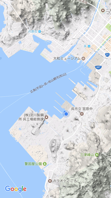 海上自衛隊呉基地の位置情報