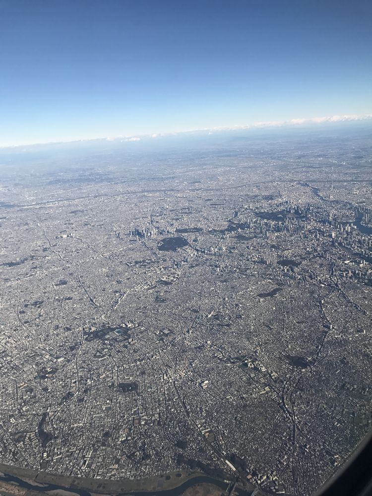 ANA675便から東京の都市