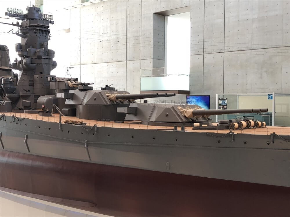 大和ミュージアムの戦艦大和の46センチ主砲
