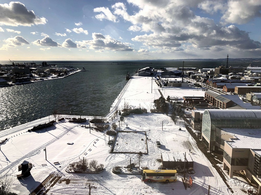 ANAクラウンプラザホテル釧路からの雪景色