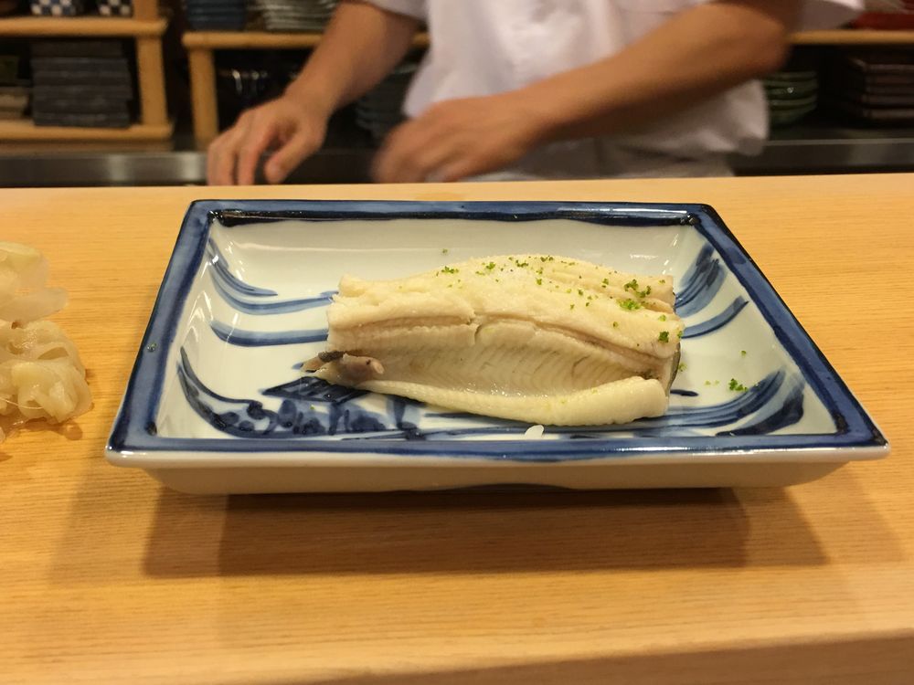 京都のすし処 満のアナゴ（塩）