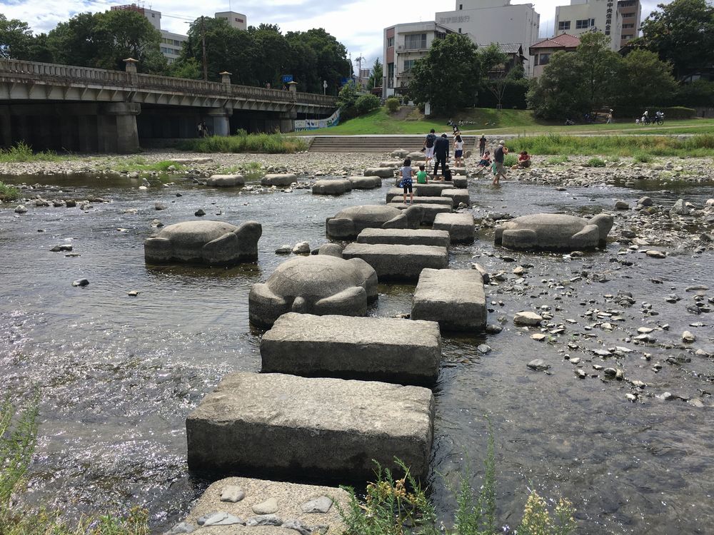 鴨川デルタの飛び石
