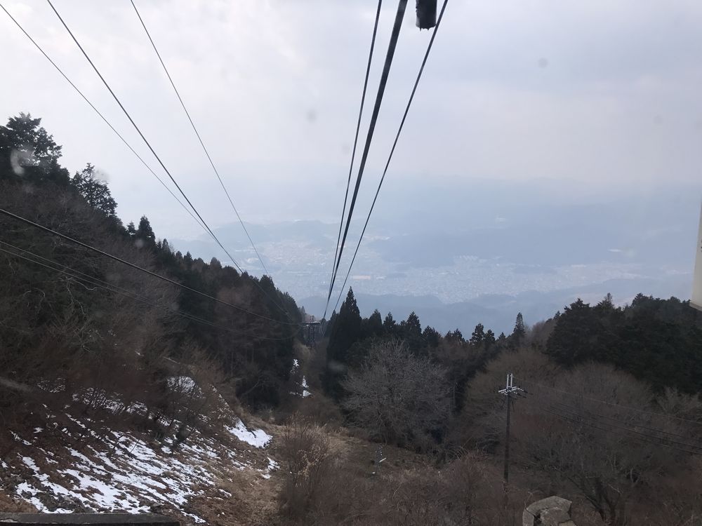 叡山ロープウェイから京都市街地