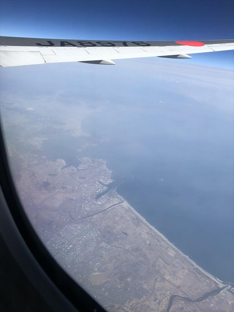 名取市上空から松島湾