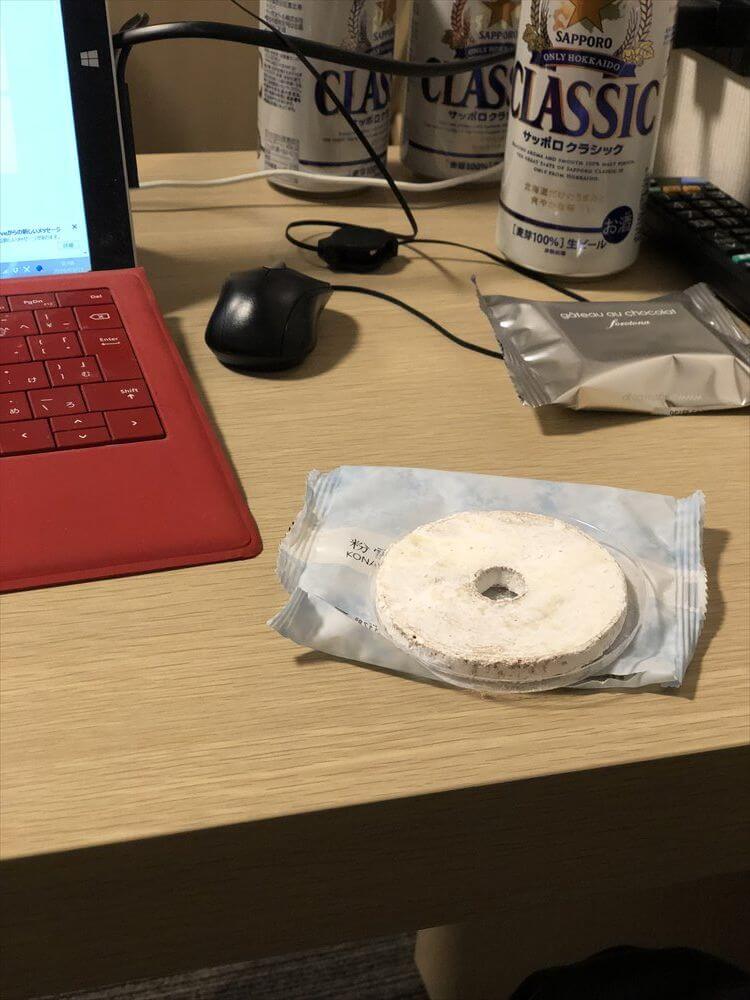 北見のホテルで部屋飲み