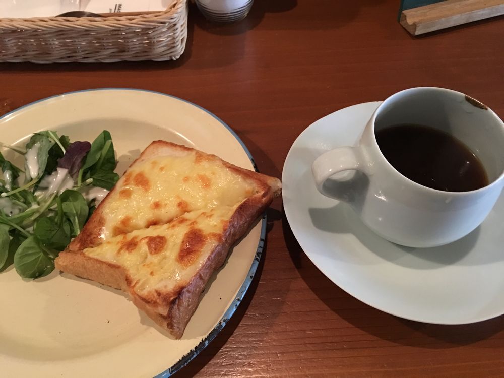松江のイマジン.珈琲店のトースト・チーズ
