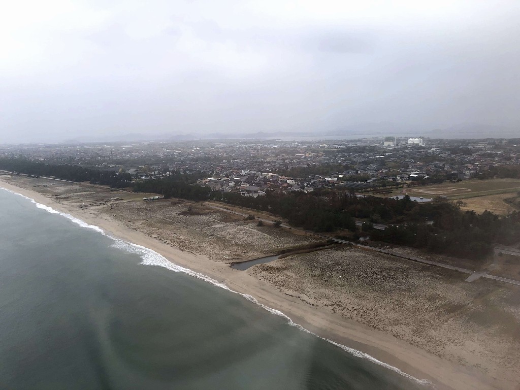 ANA383便から弓ヶ浜半島