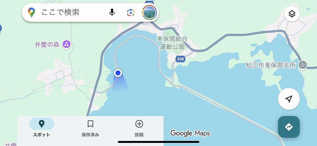 米子空港から松江行きのバスのルート2