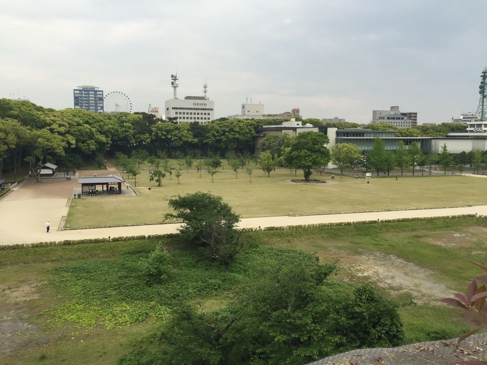 松山城二の丸から三の丸の眺め
