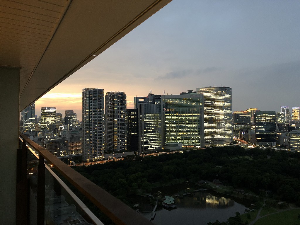 メズム東京のチャプター2、ガーデンビューからの夕景2