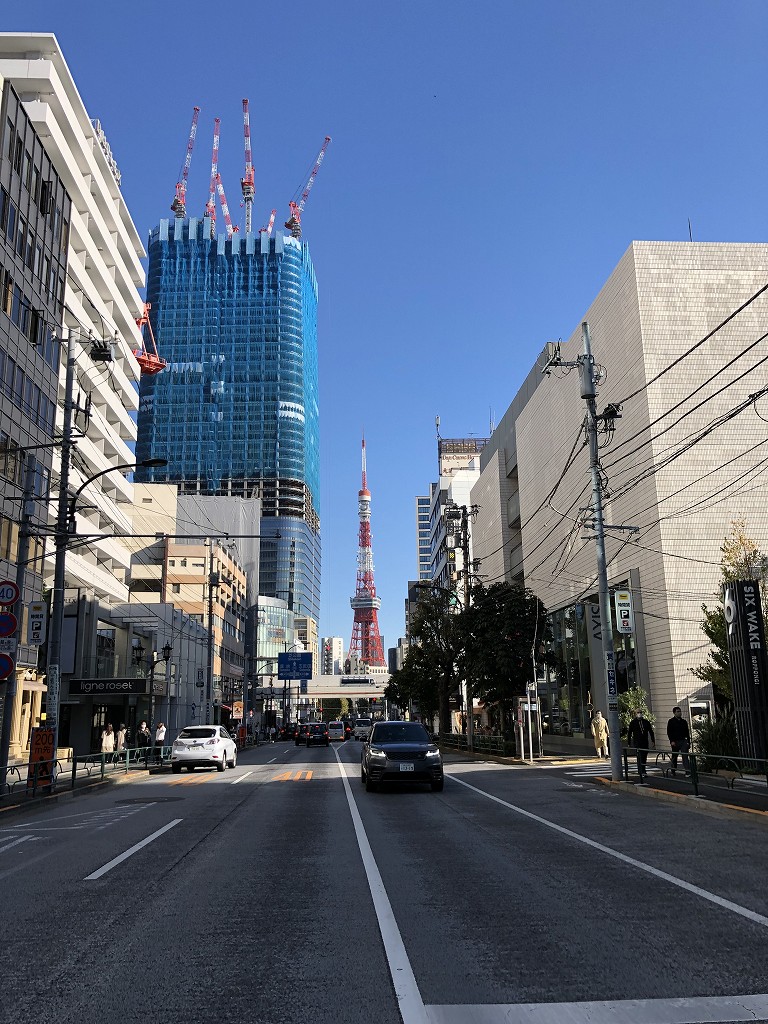 三井ガーデンホテル六本木プレミア前からの東京タワー