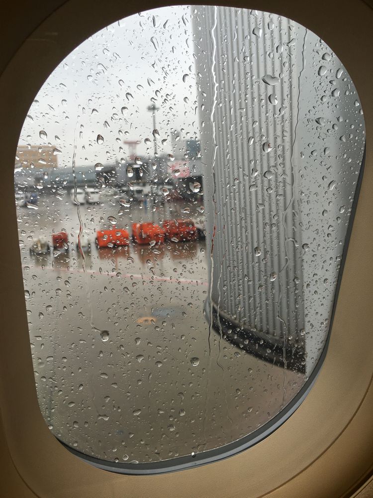 雨の東京羽田空港