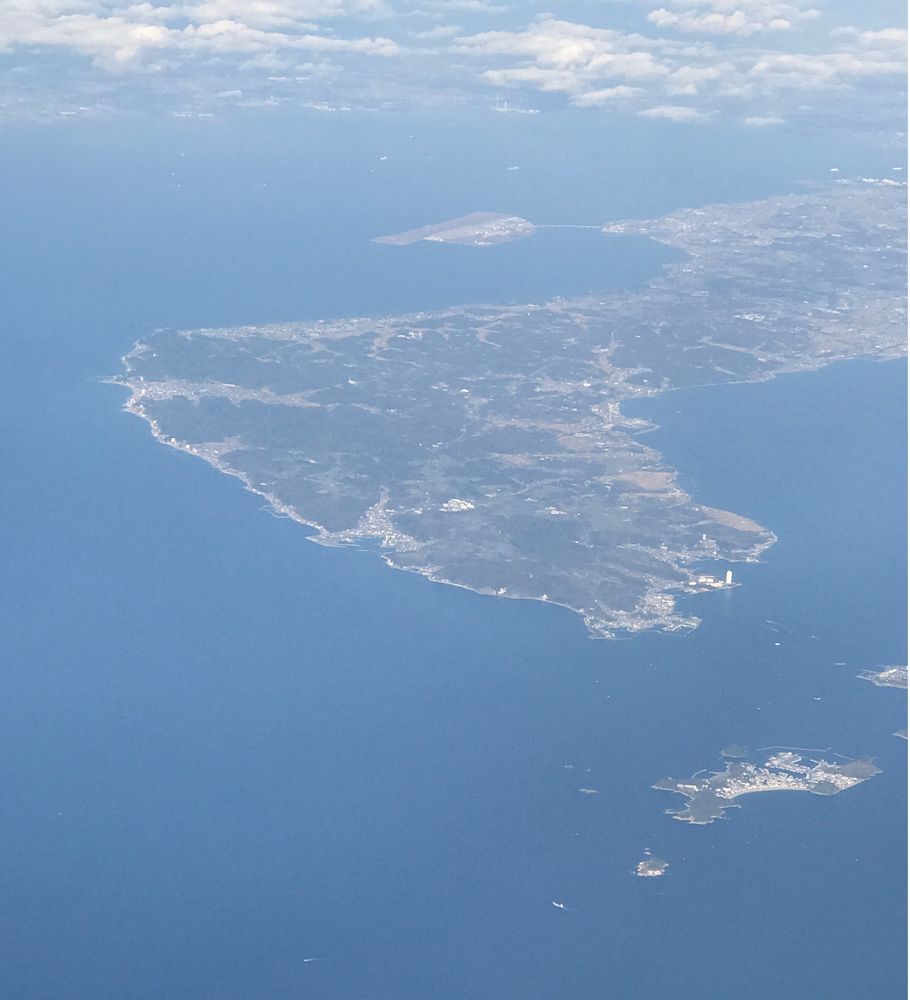 飛行機から羽豆岬