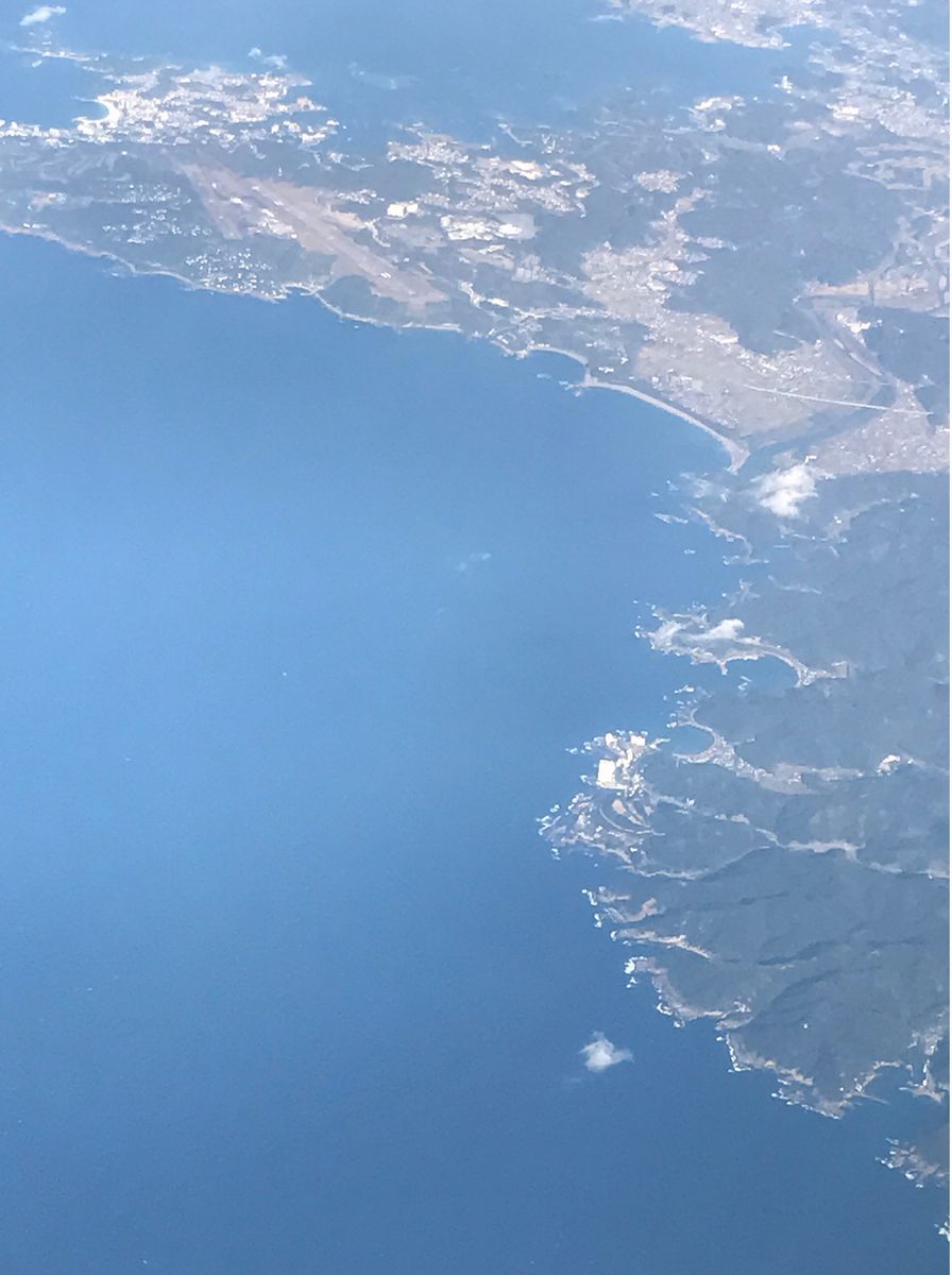 飛行機から南紀白浜空港