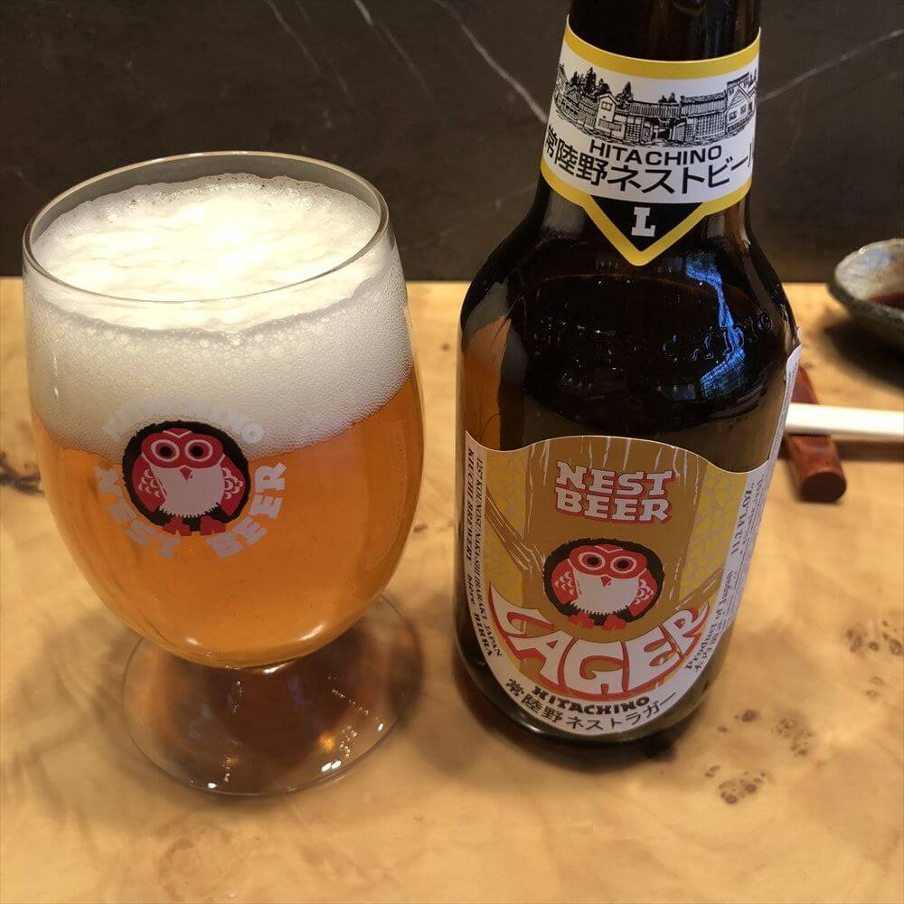 モスクワのFUMISAWA SUSHIの常陸野ビール