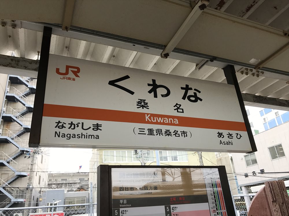 桑名駅の標識