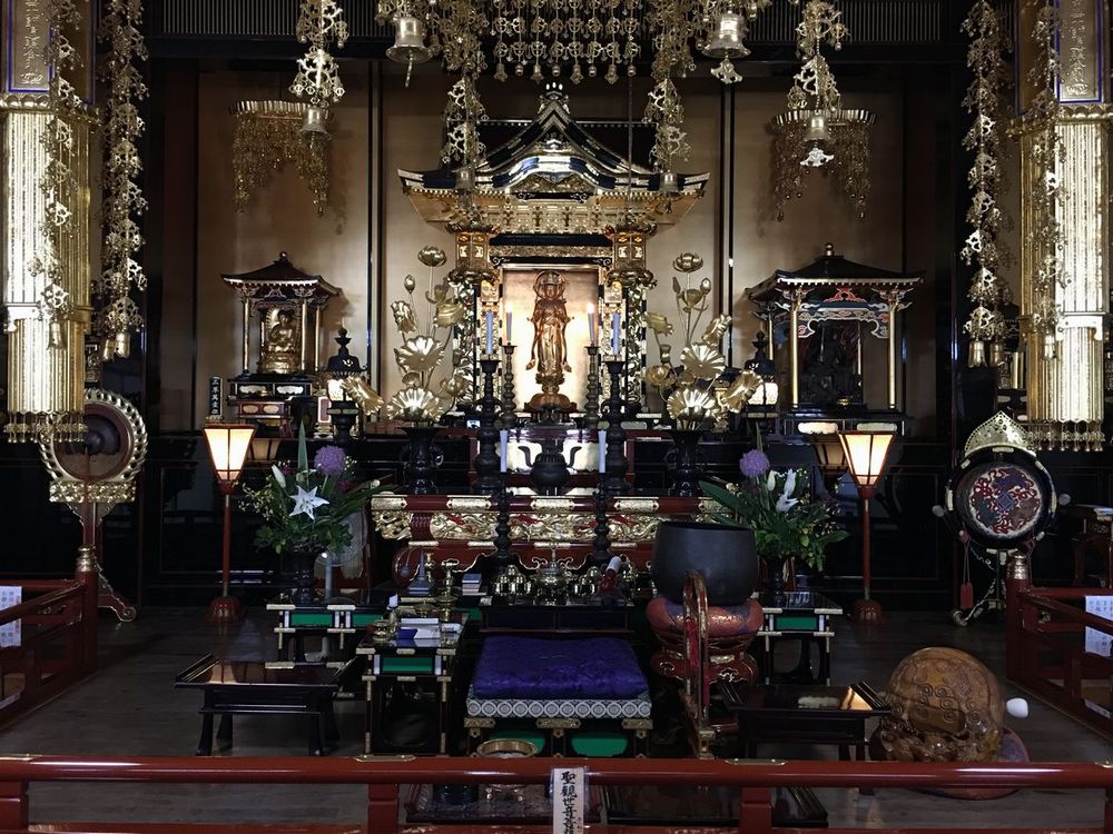 那覇の護国寺の本尊の聖観世音菩薩