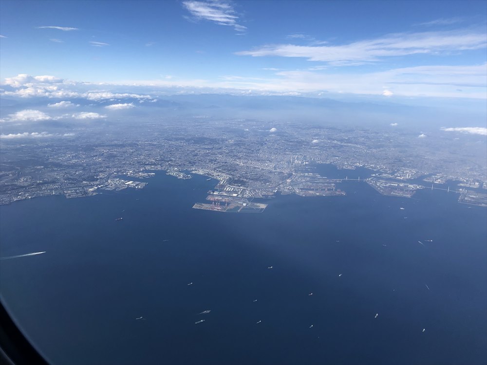 ANA471便（羽田-那覇）からの東京上空