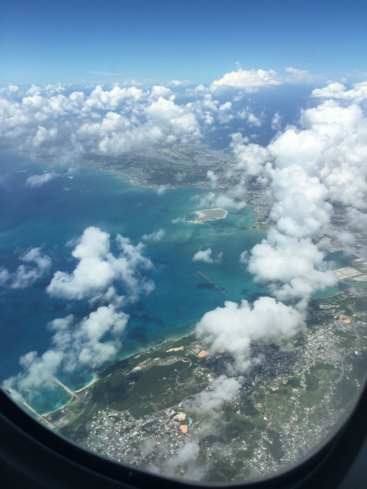 飛行機から撮影した辺野古上空