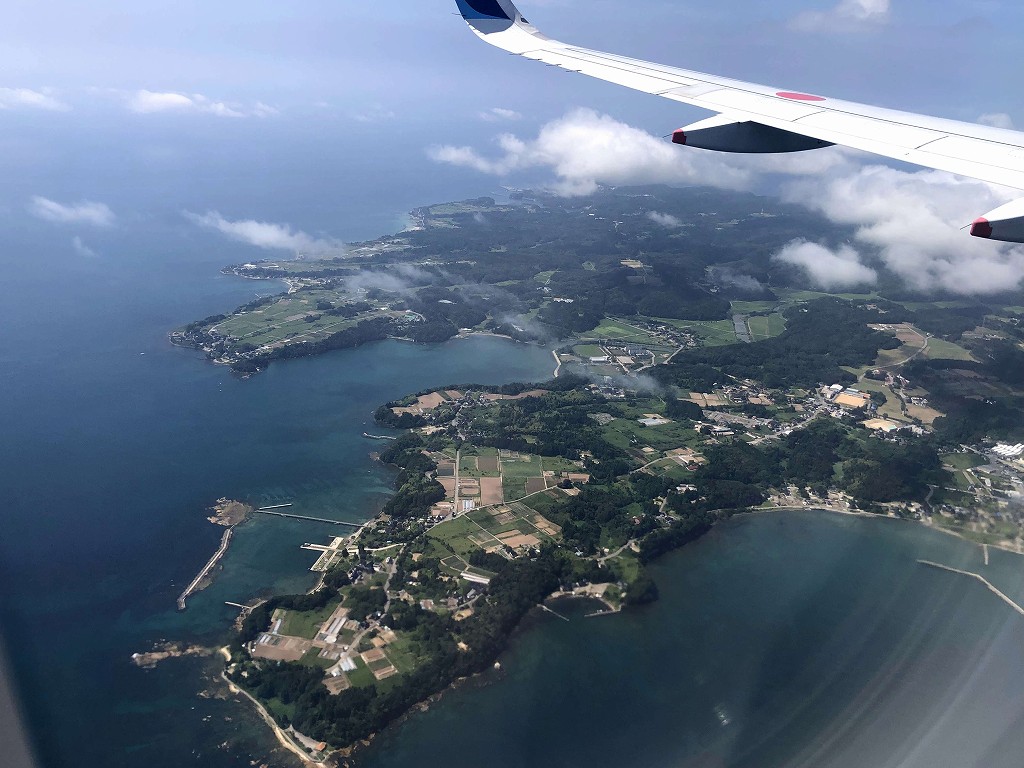 ANA747便から見えた能登半島1
